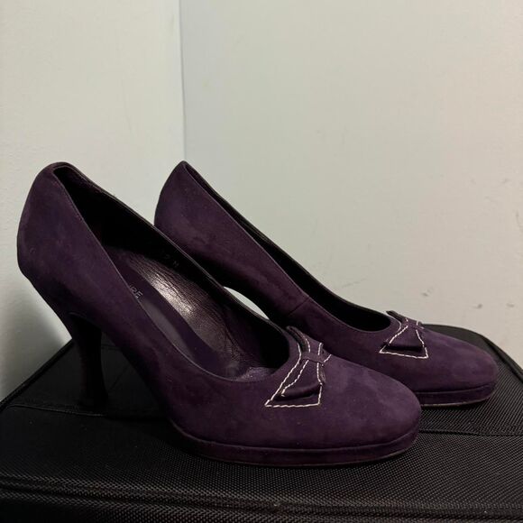 Donald-pliner Women's Purple Bow Toe Pumps, SZ 9 - Picture 2 of 7